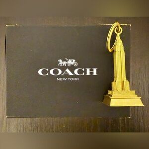 Coach Gold New York Landmark Keychain